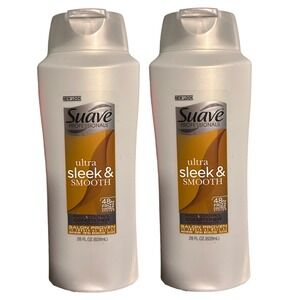 Lot of 2 Suave Professionals Ultra Sleek & Smooth, 48H Frizz Control Conditioner